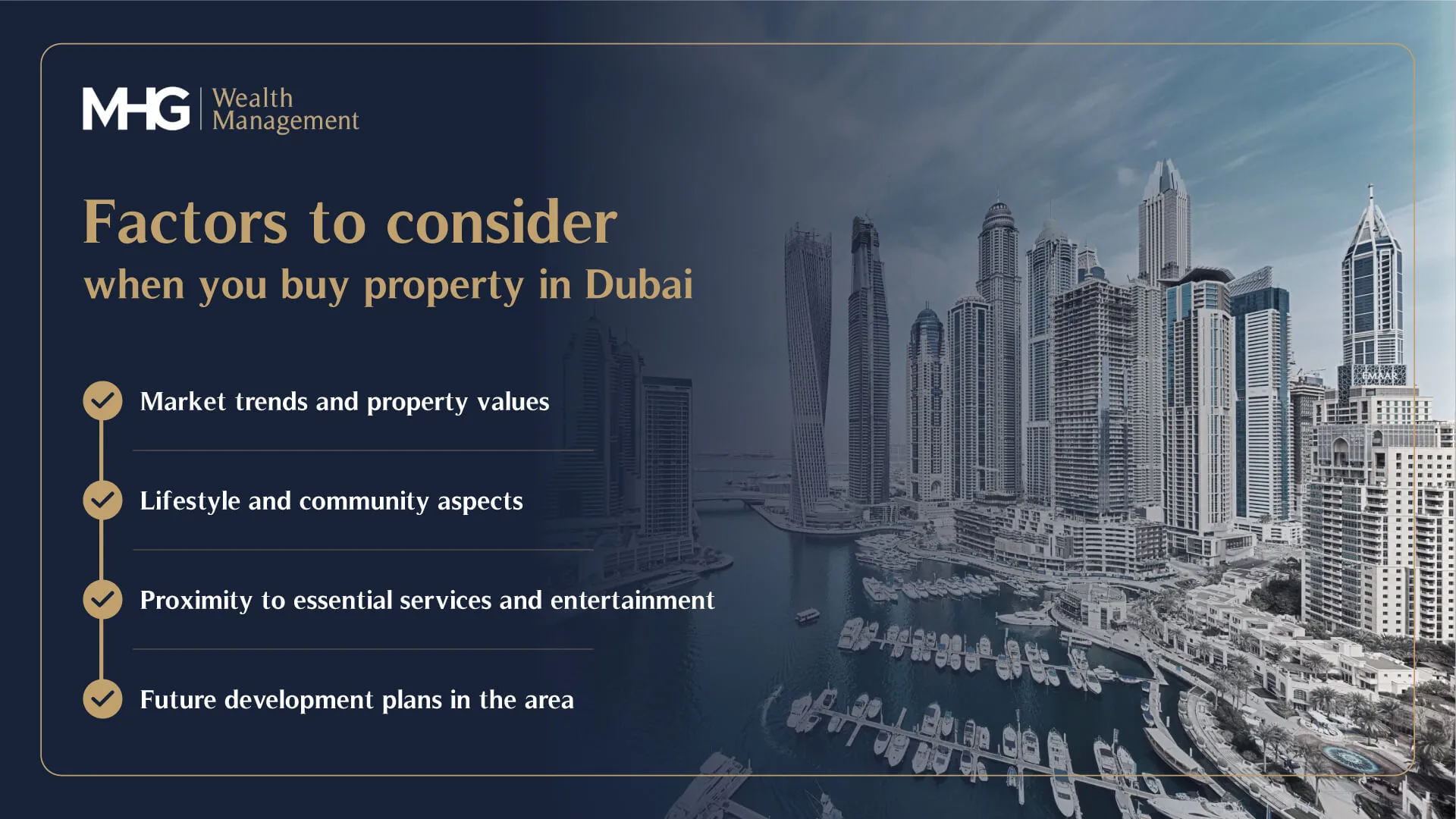 Factors to consider when buying a property in Dubai