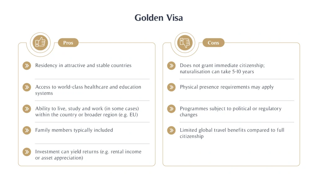 Golden Visa Advantages & Disadvantages 